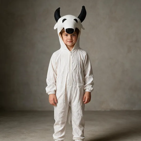 White_Cotton_Hooded_Bull_Costume_For_Boys_And_Girls