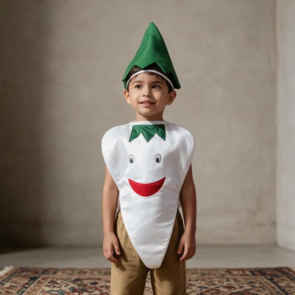 White_Green_Foam_Radish_Fancy_Dress_Costume_For_Boys