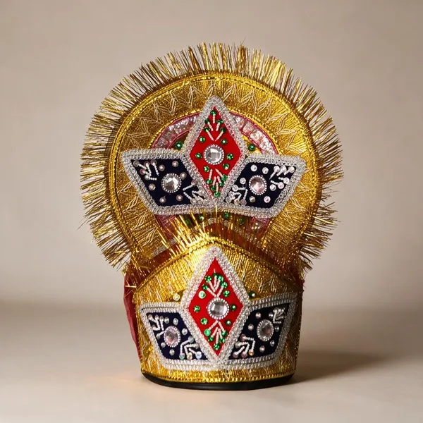 Golden_Fabric_Diamond_Embellished_Temple_Mukut