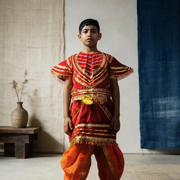 Red_Satin_Lord_Laxman_Mythological_Costume_For_Boys