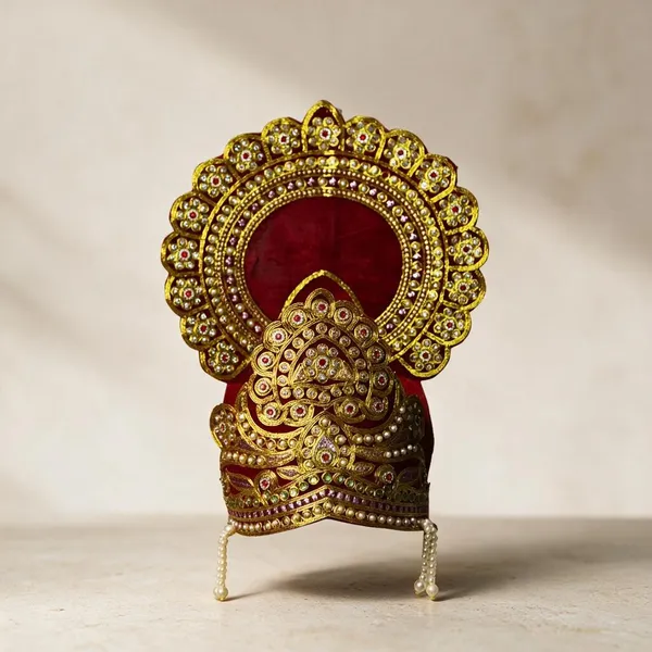 Red_Gold_Velvet_Zari_Royal_Mukut_For_Krishna_Idol