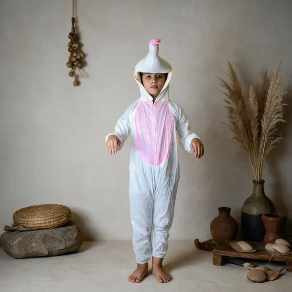 White_Polyester_Swan_Jumpsuit_Costume_For_Boys