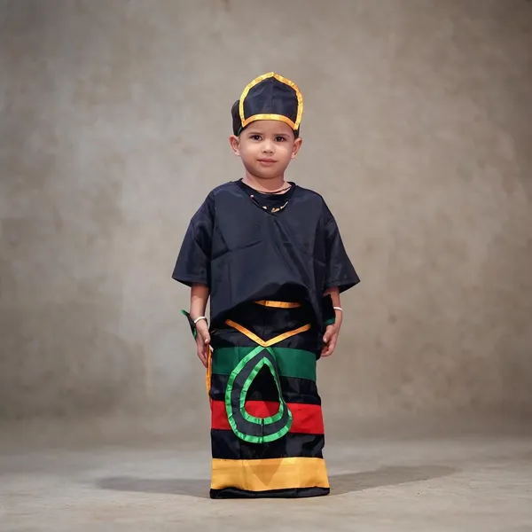 Multicolor_Cotton_Nagaland_Tribal_Costume_For_Boys