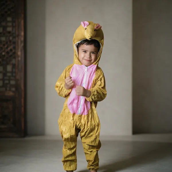 Beige_Pink_Polyester_Rat_Jumpsuit_Costume_For_Boys