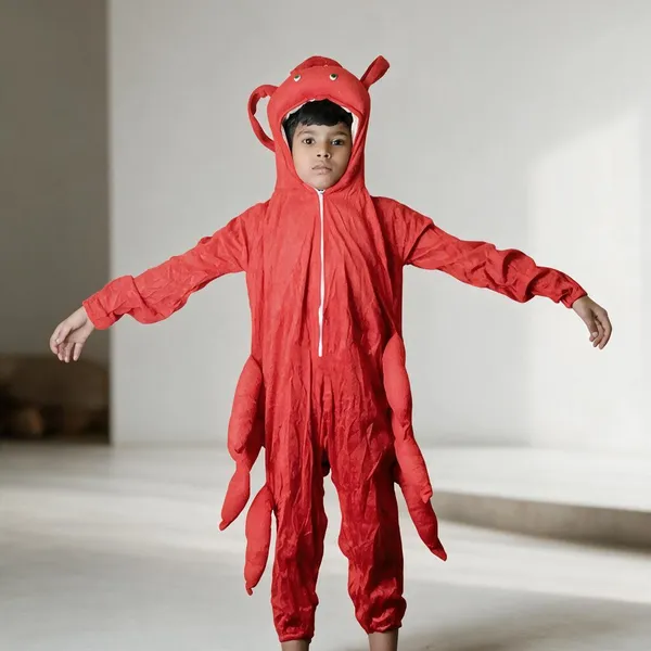 Red_Polyester_Octopus_Jumpsuit_Costume_For_Boys