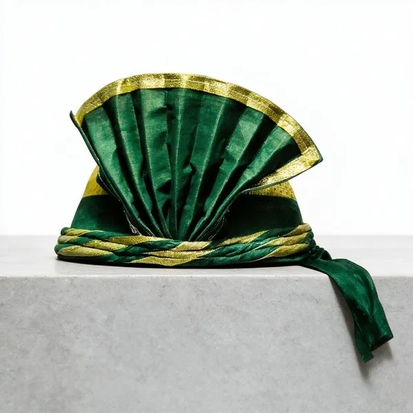 Green_Satin_Mughal_Style_Pathani_Pagdi_For_Boys