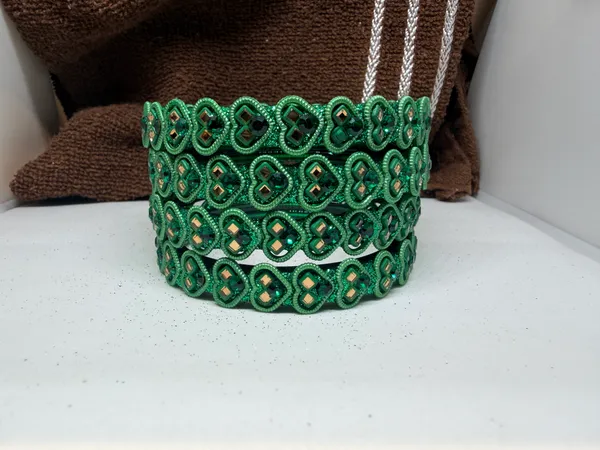 Green_Beaded_Embellished_Bangles_Set_for_Women