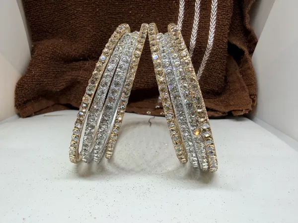 Silver_And_Gold_Tone_Stone_Studded_Bangles_for_Women