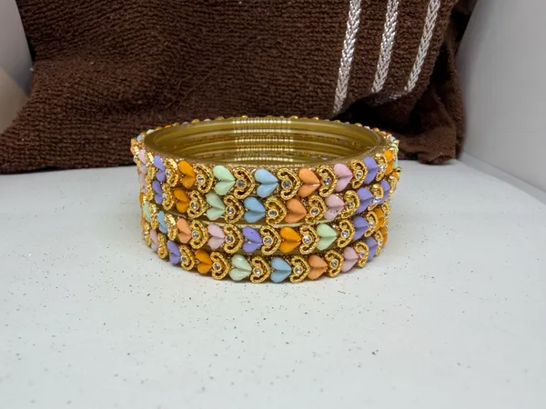 Multicolour_Beaded_Bangle_Set_for_Women