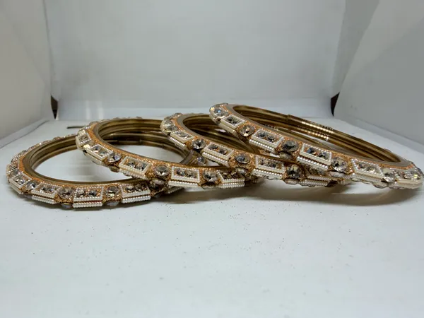 Gold-Tone_Embellished_Bangles_for_Women