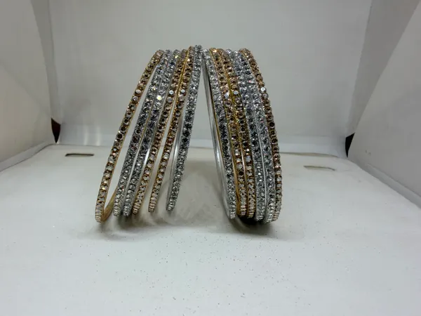 Gold_And_Silver_Stone_Studded_Bangles_for_Women