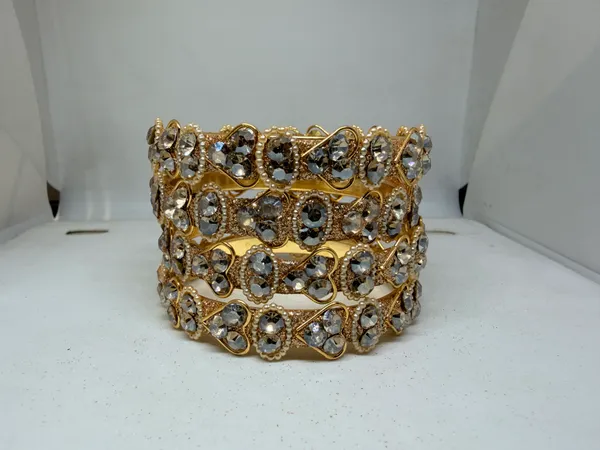 Gold_Tone_Floral_Embellished_Bangles_for_Women