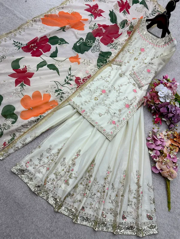Ivory_Crunchy_Silk_Embroidered_Kurta_Sharara_Set_For_Women