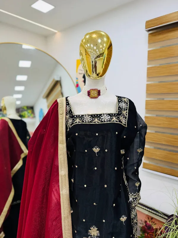 Black_Jimmy_Choo_Silk_Straight_Embroidered_Sharara_Set_For_Women