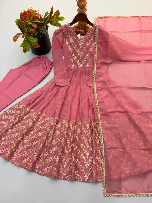 Pink_Silk_Flared_Embellished_Anarkali_Suit_For_Women