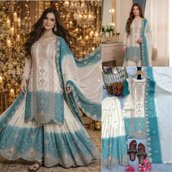 Turquoise_Georgette_Straight_Embroidered_Sharara_Suit_For_Women
