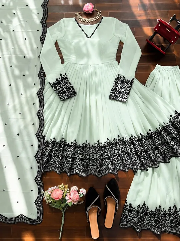 Mint_Green_Georgette_Flared_Embroidered_Anarkali_Suit_Set_For_Women