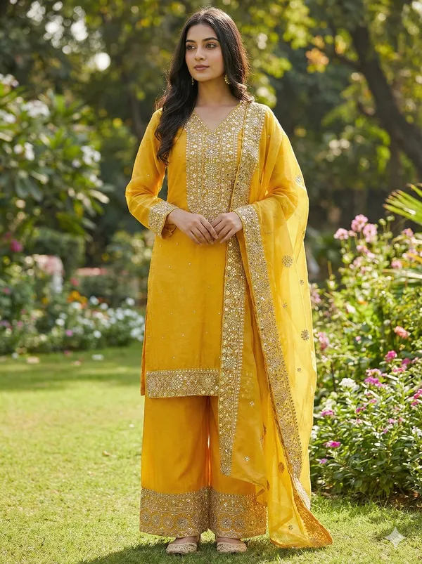 Yellow_Fendi_Straight_Suit_Set_For_Women