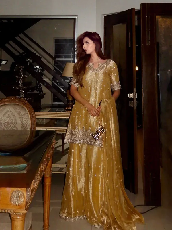 Mustard_Silk_Embellished_Flared_Anarkali_Suit_Set_For_Women
