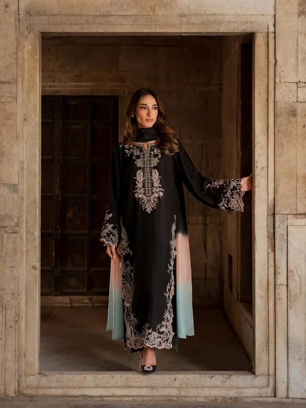 Black_Rayon_Straight_Embroidered_Kurta_Set_For_Women
