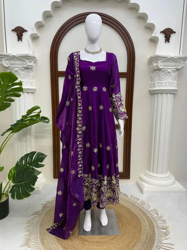 Purple_Silk_Flared_Anarkali_Suit_For_Women