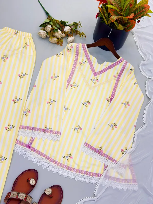 Yellow_Crepe_Straight_Printed_Kurta_Set_For_Women