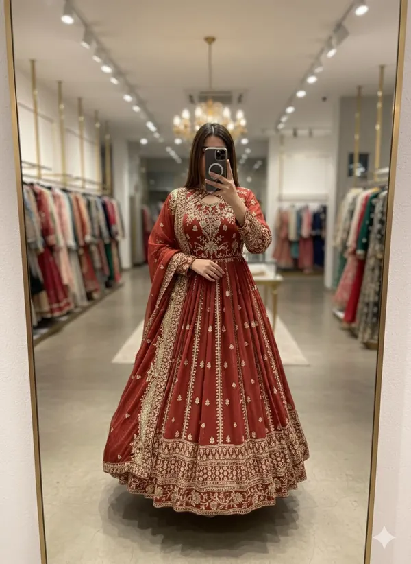 Maroon_Faux_Georgette_Embroidered_Flared_Anarkali_Suit_For_Women