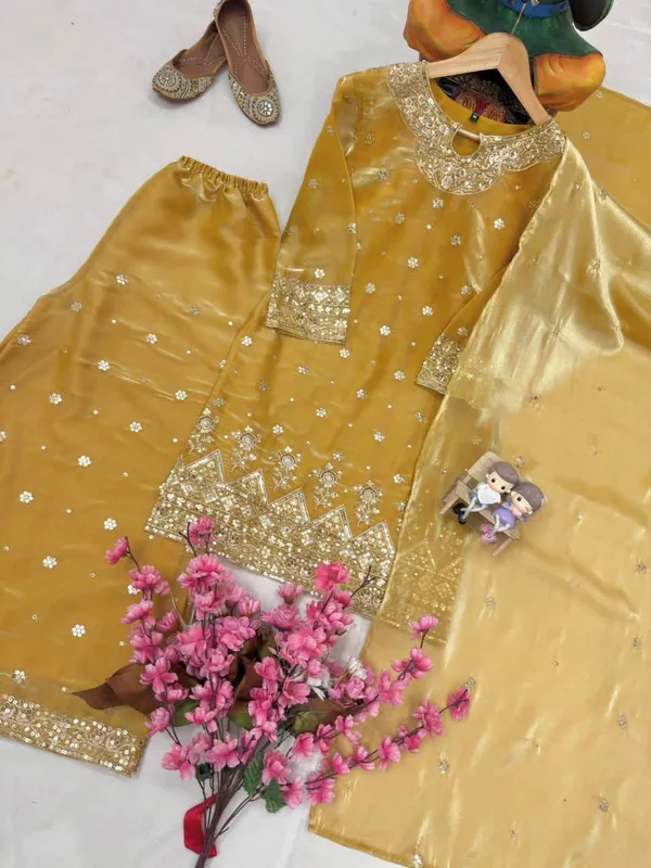 Mustard_Silk_Embellished_Flared_Anarkali_Suit_Set_For_Women