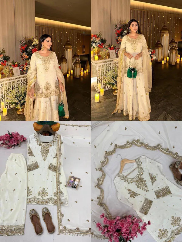Ivory_Chinnon_Silk_Embroidered_Flared_Sharara_Suit_For_Women