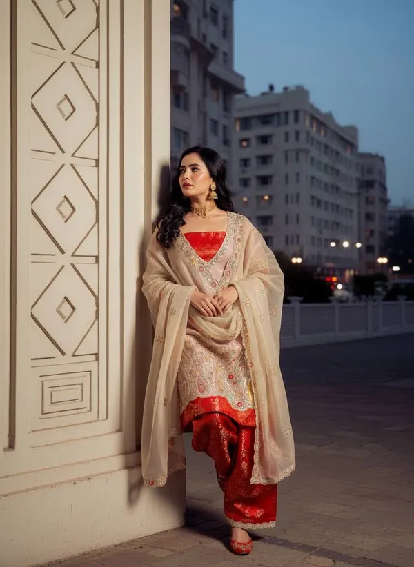 Beige_Silk_Embroidered_Kurta_Palazzo_Set_For_Women