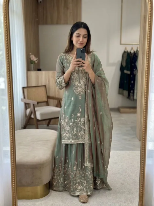 Sage_Green_Silk_Embroidered_Kurta_Sharara_Set_For_Women