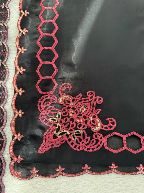 Black_Chanderi_Jacquard_Embroidered_Kurta_Salwar_Suit_For_Women