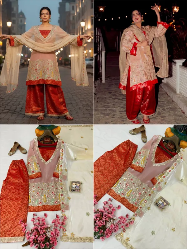 Beige_Silk_Embroidered_Kurta_Palazzo_Set_For_Women
