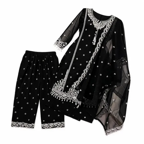 Black_Georgette_Straight_Fit_Suit_Set_For_Women