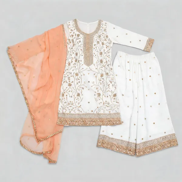 Peach_White_Faux_Georgette_Straight_Suit_Set_For_Women