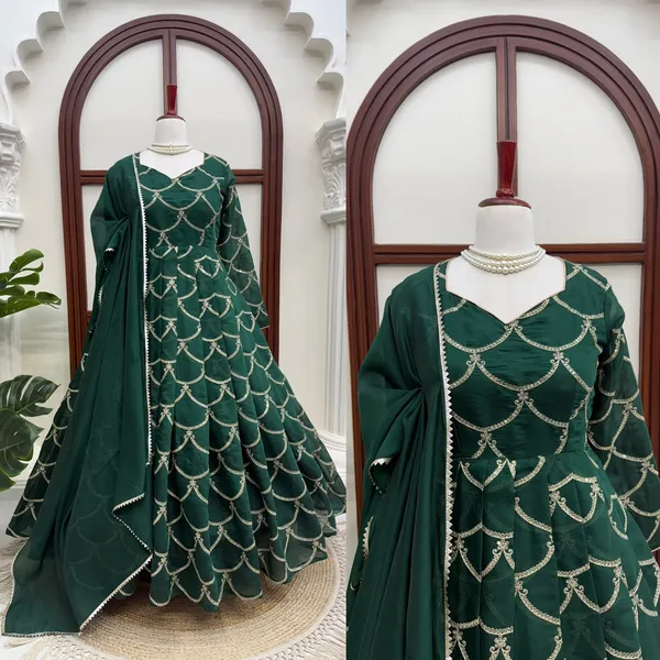 Green_Chanderi_Embroidered_Anarkali_Suit_Set_For_Women