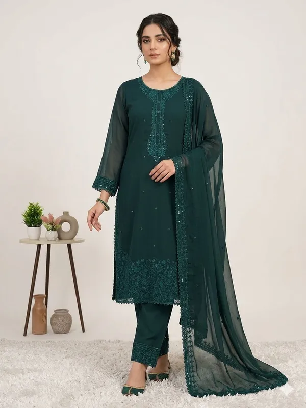Green_Georgette_Straight_Embroidered_Suit_Set_For_Women