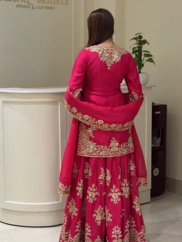 Pink_Chinnon_Silk_Embroidered_Kurta_Sharara_Set_For_Women