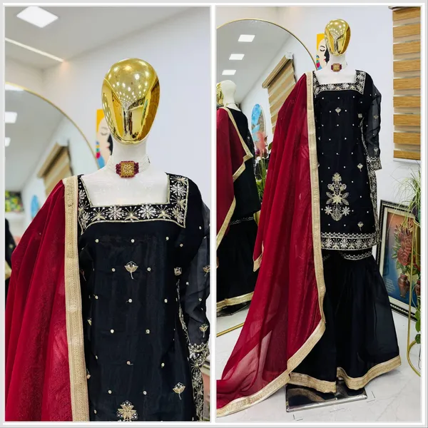 Black_Jimmy_Choo_Silk_Straight_Embroidered_Sharara_Set_For_Women