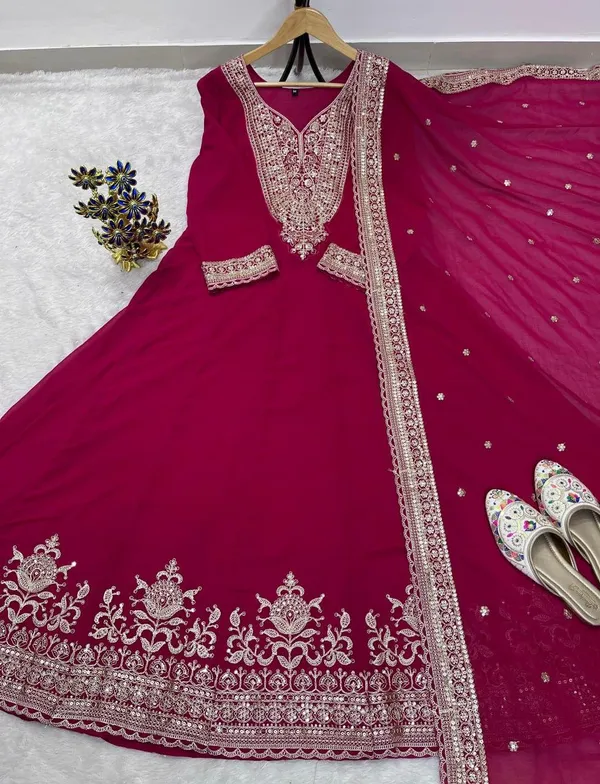 Maroon_Faux_Georgette_Embroidered_Anarkali_Suit_Set_For_Women
