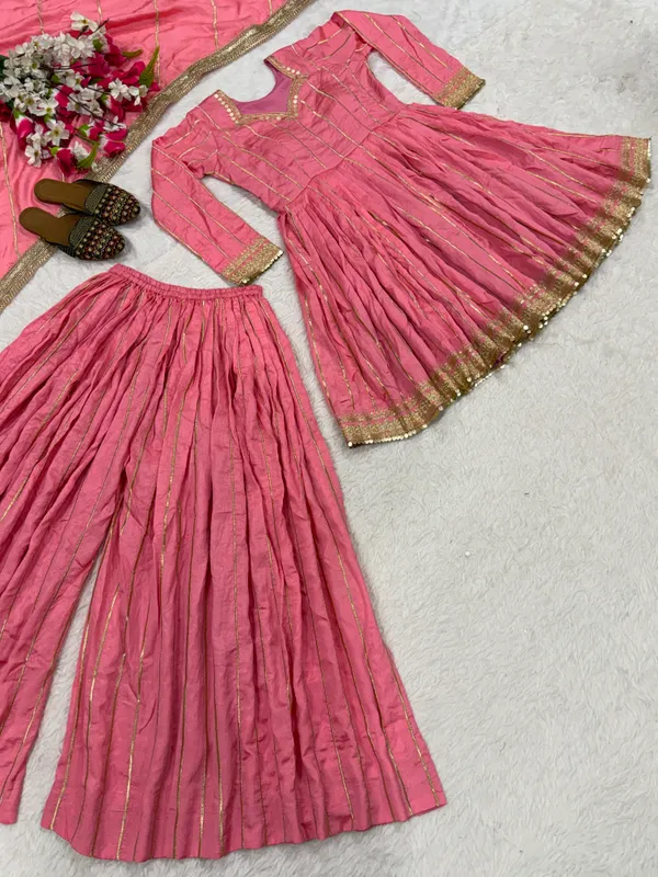 Pink_Vichitra_Silk_Flared_Anarkali_Sharara_Set_For_Women