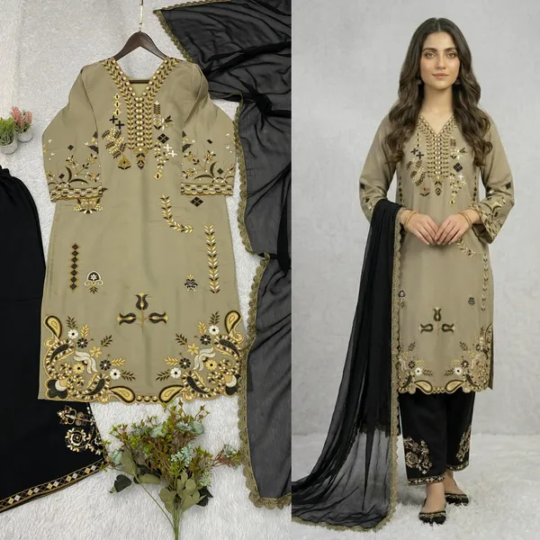 Olive_Green_Roman_Embroidered_Straight_Suit_Set_For_Women