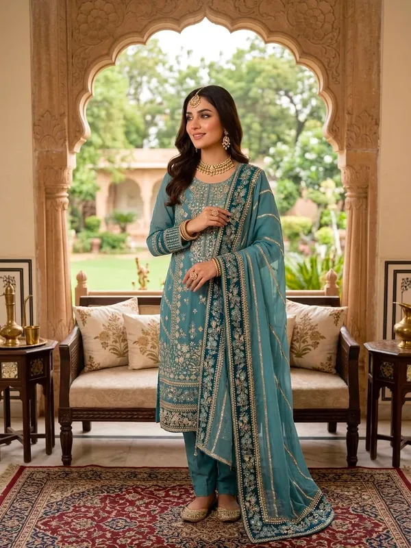 Teal_Faux_Georgette_Straight_Embroidered_Salwar_Suit_For_Women