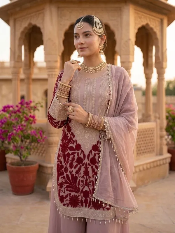 Pink_Georgette_Straight_Embroidered_Ethnic_Suit_Set_For_Women