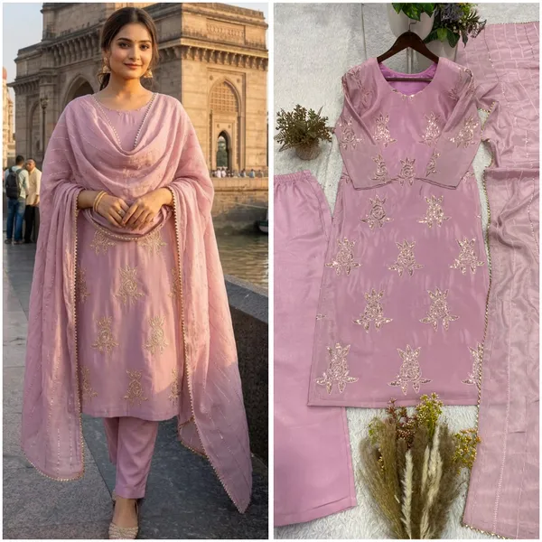 Pink_Chinon_Straight_Embroidered_Three-Piece_Kurta_Set_For_Women