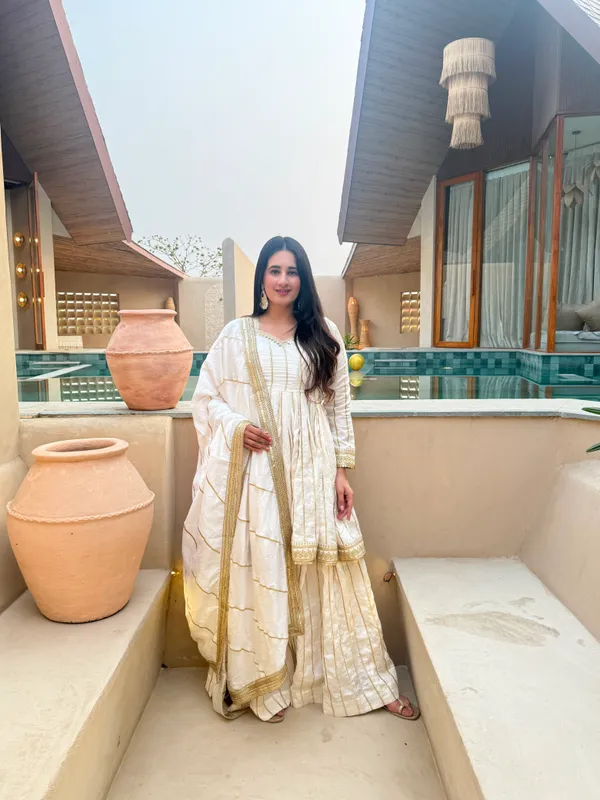 Ivory_Vichitra_Silk_Flared_Anarkali_Suit_Set_For_Women