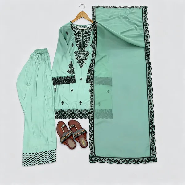 Mint_Green_Rayon_Straight_Fit_Salwar_Suit_Set_For_Women