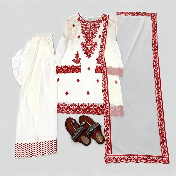 White_Rayon_Straight_Red_Embroidered_Kurta_Suit_Set_For_Women