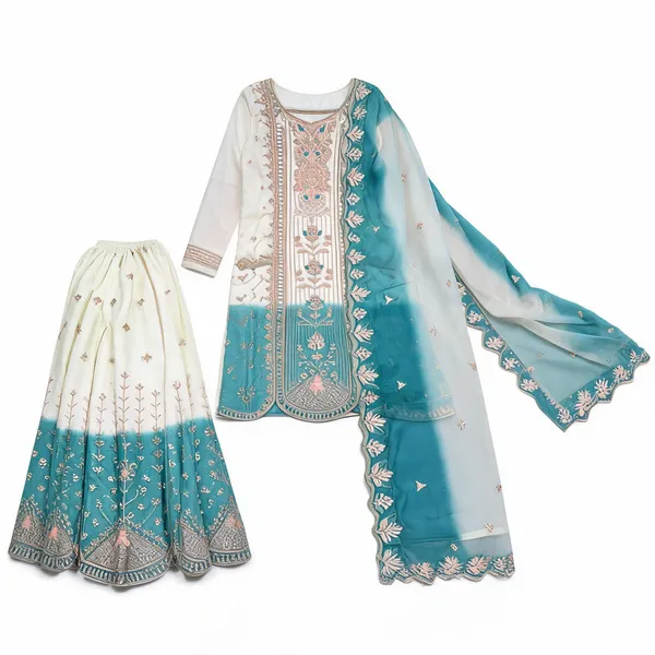 Turquoise_Georgette_Straight_Embroidered_Sharara_Suit_For_Women
