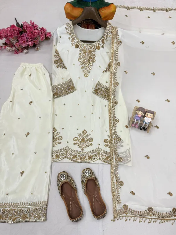 Ivory_Chinnon_Silk_Embroidered_Flared_Sharara_Suit_For_Women